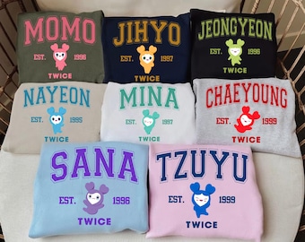 Cute Twice Members Sweatshirt, Twice Ready to Be Tour T-shirt, Twice 5th World Tour Kpop Shirt, Twice Jihyo, Nayeon, Momo, Sana, Mina, Tzuyu