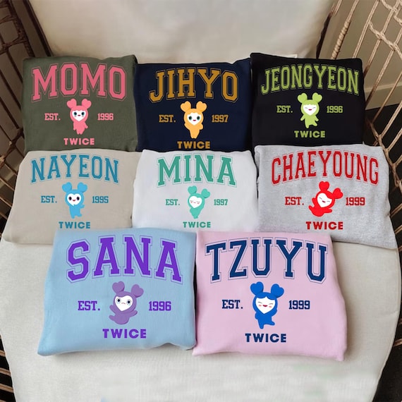 Cute Twice Members Sweatshirt, Twice Ready to Be Tour T-shirt, Twice 5th World Tour Kpop Shirt, Twice Jihyo, Nayeon, Momo, Sana, Mina, Tzuyu