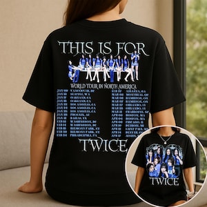 Twice This Is For World Tour In US 2026 T-shirt, This Is For World Tour Part 2 Shirt, Four Twice Tee, TEN: The Story Goes On, Twice Members
