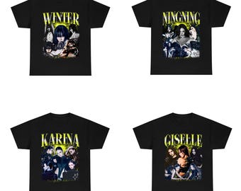 Aespa Lemonade Members T-shirt, Aespa WDA Whole Different Animal Shirt, Attitude Song Shirt, AESPA Synk Live Tour 2026 Shirt, Bootleg Kpop