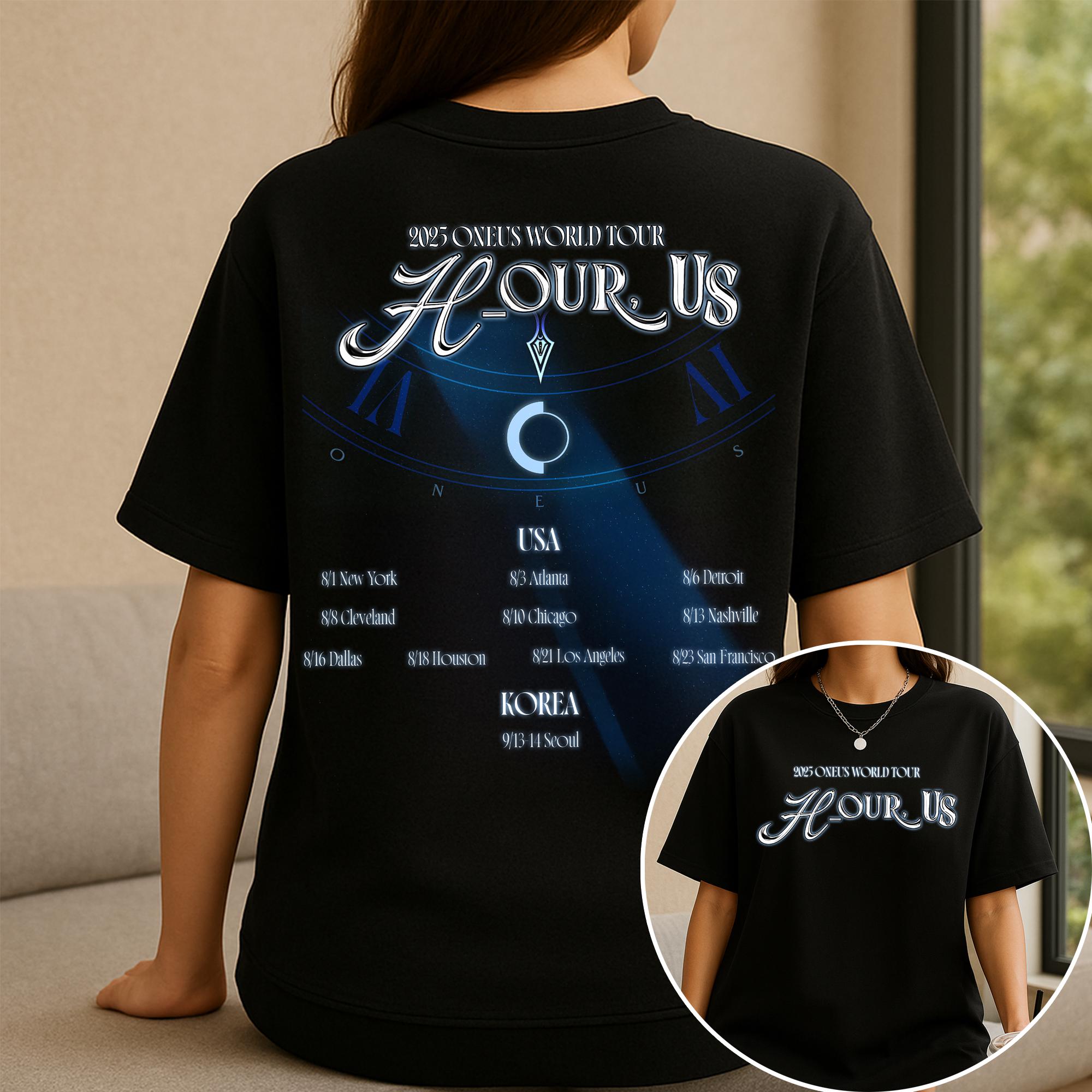Oneus World Tour Hour Us 2025 T-shirt, Oneus 5X Album Shirt, Oneus