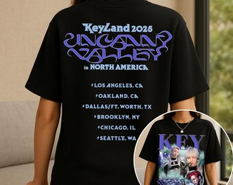 Retro Key Shinee Kpop T-shirt, Key KEYLAND: Uncanny Valley World