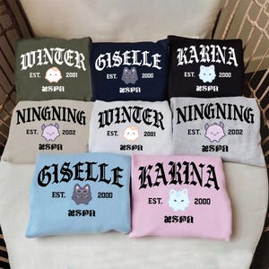 Aespa Members Kpop Sweatshirt, Aespa Dirty Work Shirt, 2025 Aespa Live Tour SYNK AeXIS Line Shirt, Aespa Whiplash Shirt, Karina, Winter