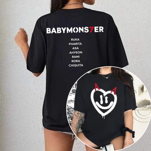 babymonster JERSEY ジャージ T シャツ 黒 babymonster JERSEY ジャージ T シャツ 黒 babymonster JERSEY