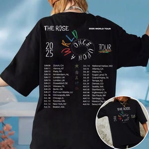 The Rose Once Upon AWRLD World Tour 2025 T-shirt, The Rose WRLD Road Map Shirt, The Rose Dual Shirt, The Rose Kpop Woosung, Dojoon, Hajoon