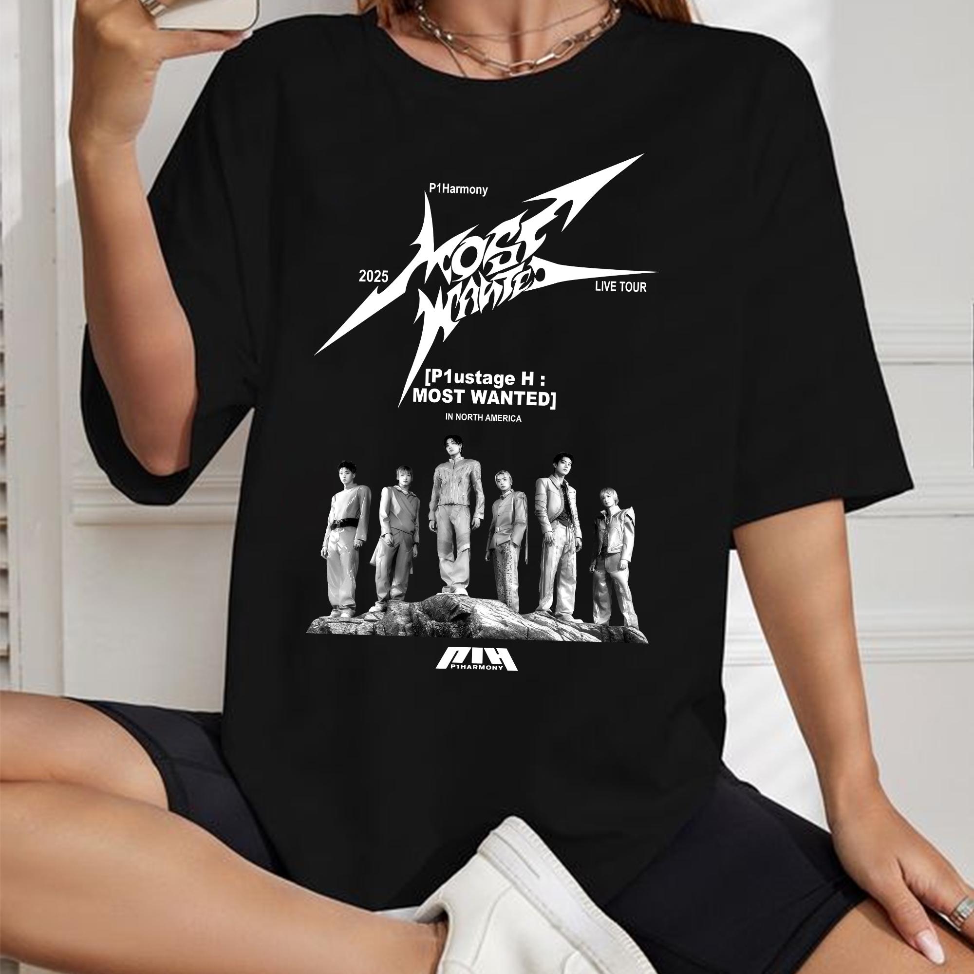 2025 P1harmony LIVE TOUR P1ustage H Most Wanted T-shirt, P1harmony