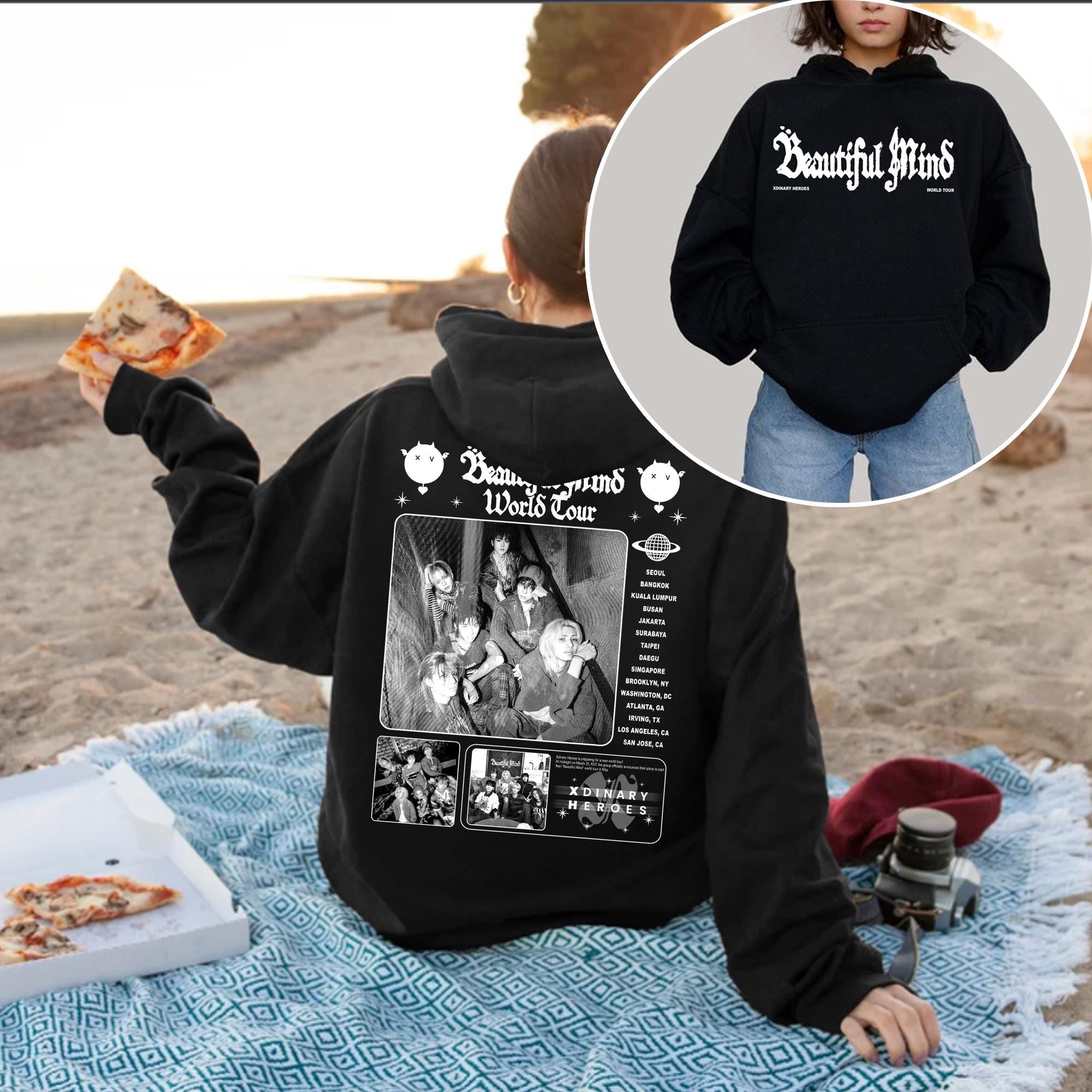 Discover Xdinary Heroes Beautiful Mind World Tour 2025 Hoodie, Album Shirt, Live and Fall Tee