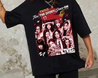twice Tシャツ Retro TWICE 10th Anniversary Shirt, Twice TEN: the Story Goes on