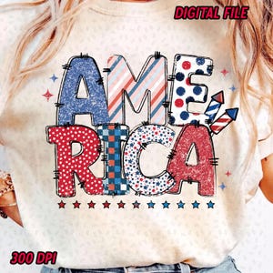 4th of July America Png, Sparkly America png, Boho Floral Fourth of July png, Patriotic Png, Memorial Day Png, Memorial Day