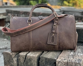Leather Weekender, Duffle Bag, Leather Weekend Bag, Leather Holdall, Overnight Bag, Vacation Duffel, Carry on Bag, Leather Bag