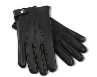 Super warm ladies leather gloves with fleece lining - fine soft Italian leather - ladies winter gloves, warm and elegant