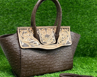 Bolso bandolera de cuero hecho a mano: bolso estilo silla de montar estilo bohemio estilo western