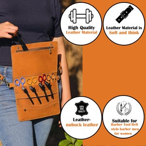 Personalized Leather Barber Tool Belt Bag: Hair Stylist Gift