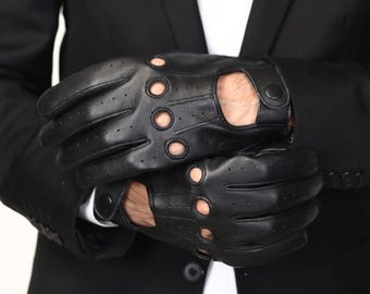 Leather Driving Gloves Men & woman Gloves with Touch Screen, Soft Lambskin car Gloves, Gifts For Him, Easter Gifts.