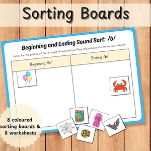 Phonemic Awareness Sorting Activity: Beginning and Ending Sounds (PDF Download)