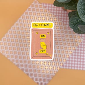 Do I Care Funny Stickers for Water Bottles, Laptops, Durable Matte & Holographic Decals, Cute Humor Gift
