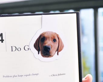 Personalized Pet Face Bookmark | Custom Dog Cat Photo Gift