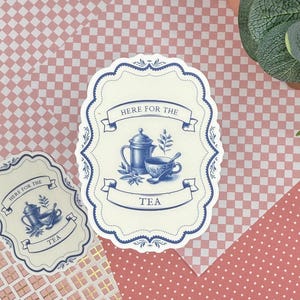 Funny Tea Sticker: Matte, Holographic, Glossy - Laptop, Water Bottle