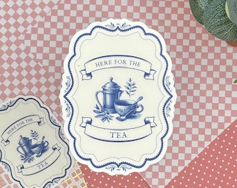 Funny Tea Sticker: Matte, Holographic, Glossy - Laptop, Water Bottle