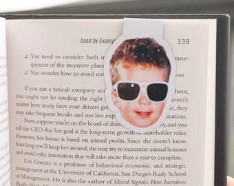Personalized Face Bookmark | Custom Photo Gift for Book Lovers