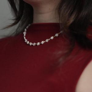 Stary Night Celestial Bead Choker: Boho Beach Necklace