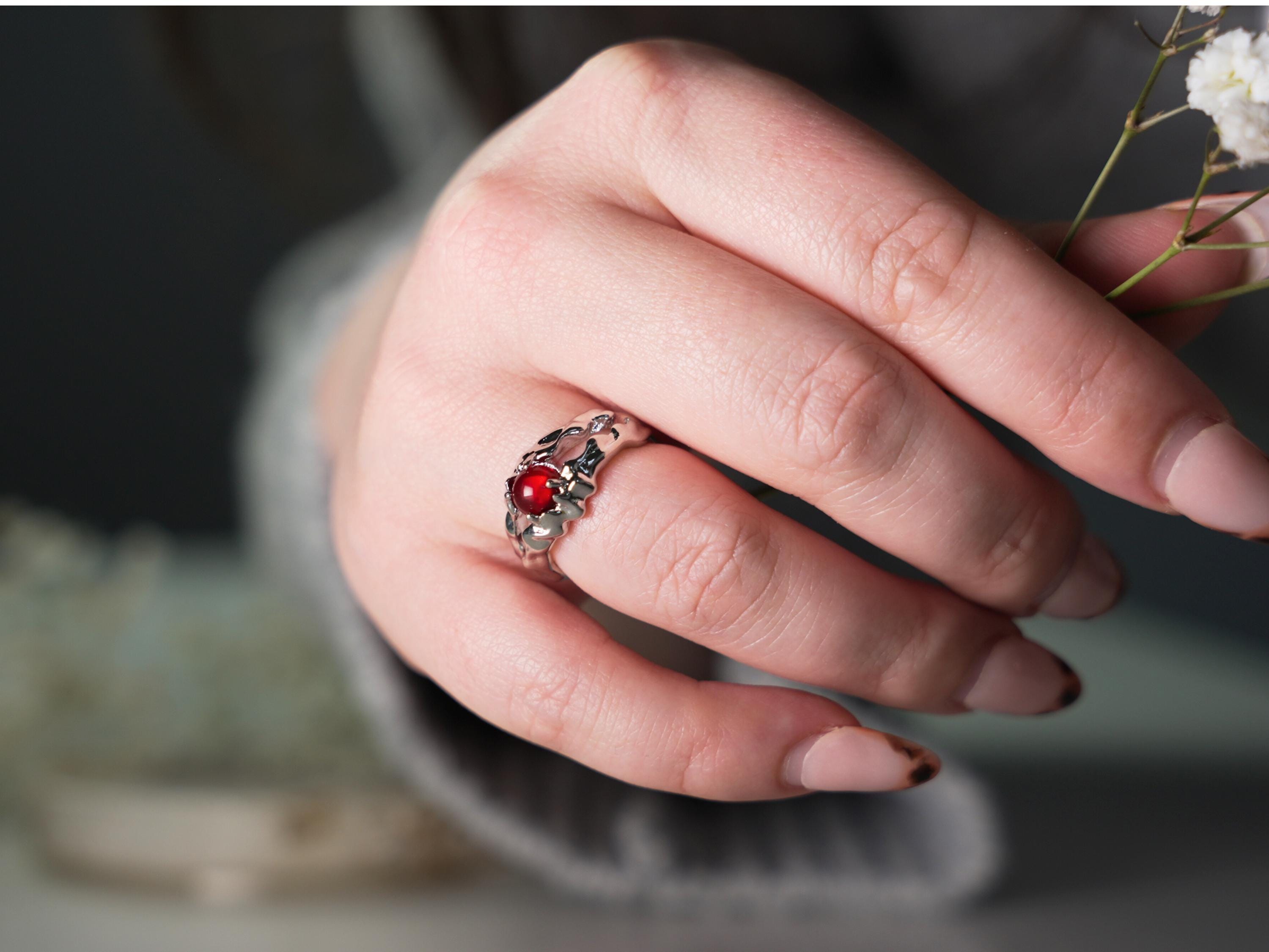 Anello Gotico Regolabile In Lega | Stile Punk Vintage | A Cerniera | Per Uomo E Donna | Colore Nero