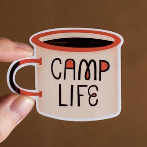 Camp Life Vinyl Sticker Camping Sticker, Camp Sticker, Mug Sticker, Die Cut, Decal image 3