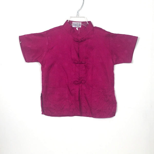 Kimono di seta bordeaux vintage per bambini