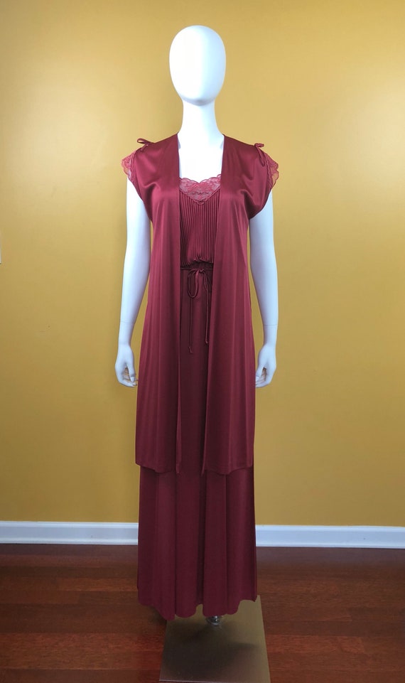 Vintage 1970's 2 piece Cinnamon Spaghetti Strap Ma