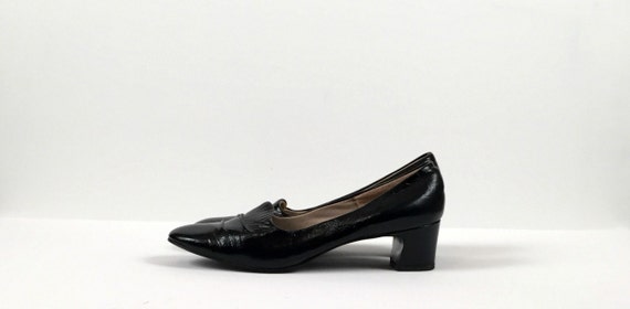 Vintage Air Step Tandem Black Faux Patent Leather… - image 2