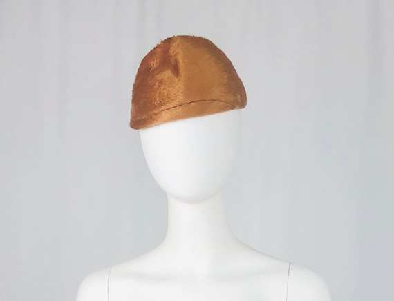 Vintage Chapeaux Cognac Fascinator Mini Hat - image 1