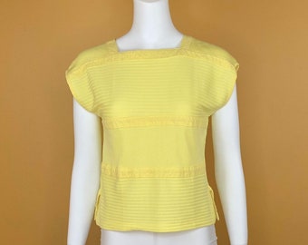 Vintage 1970s Piba Sport Yellow T Shirt