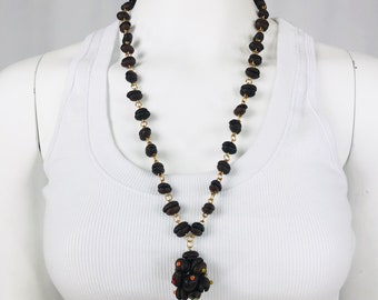 Vintage 1970s Plastic Beaded Necklace