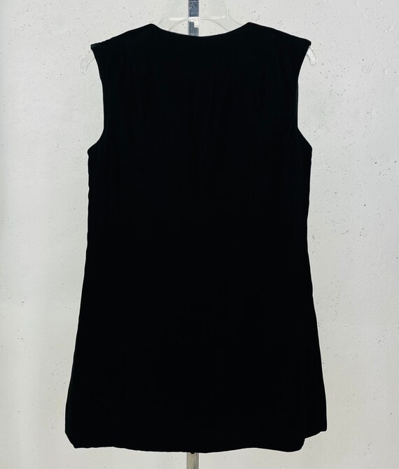 Vintage 1980s Black Velour Vest with Rhinestone B… - image 6