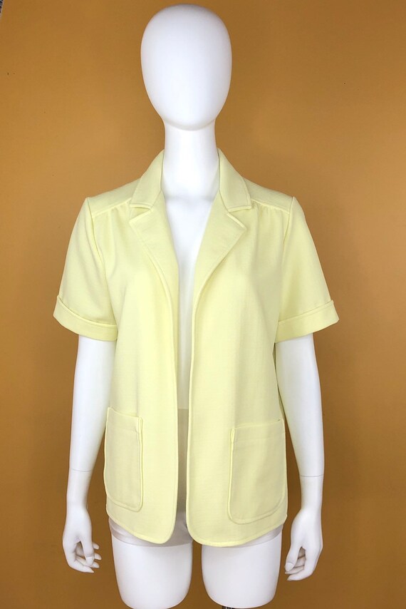 yellow short blazer