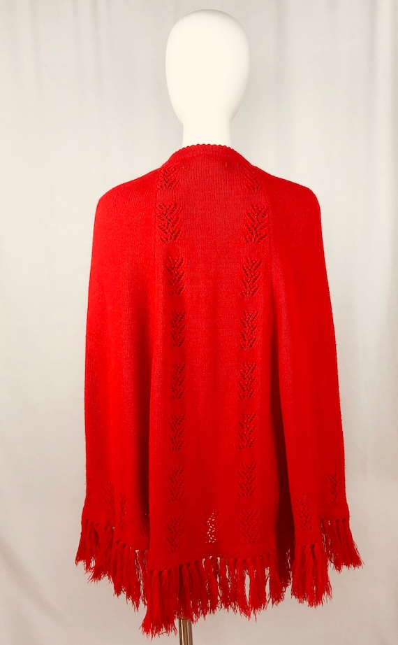 Vintage 1970s Sweater Bee by Banff Ltd Red Cape - image 4