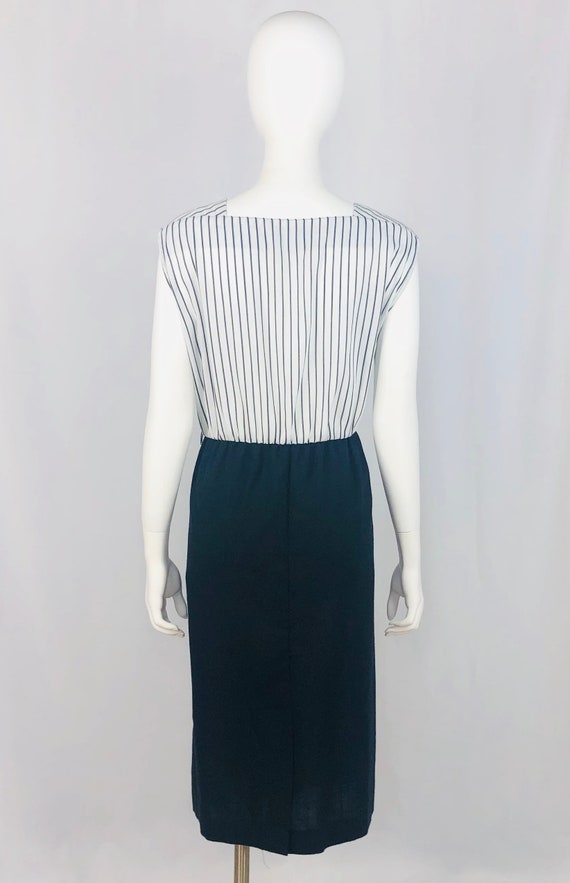 Vintage 1980s Plus Size Black Striped Bodice with… - image 4