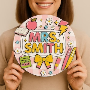 Personalized Teacher Welcome Sign, Teacher Door Hanger, Classroom Door Sign, Teacher Appreciation Gift, Teacher Door Sign, Classroom Decor