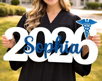 Personalized Class of 2026 Graduation Sign Gift For Senior Student, Medical School Graduate Photo Prop, Custom Nurse Doctor Graduation Gift
