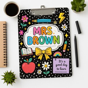 Custom Teacher Clipboard, Acrylic Teacher Clipboard, Teacher Appreciation Clipboard, Back To School Gift, Thank You Teacher Gift