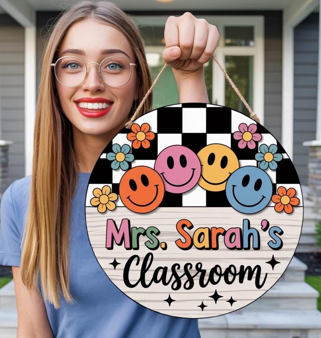 Customized Classroom Welcome Sign, Teacher Door Sign, Teacher Name Sign ...