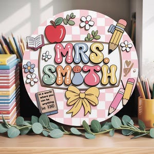Lehrer Türschild, Lehrer Willkommensschild, Lehrer Namensschild, Schulgeschenk, Klassenzimmer Türschild