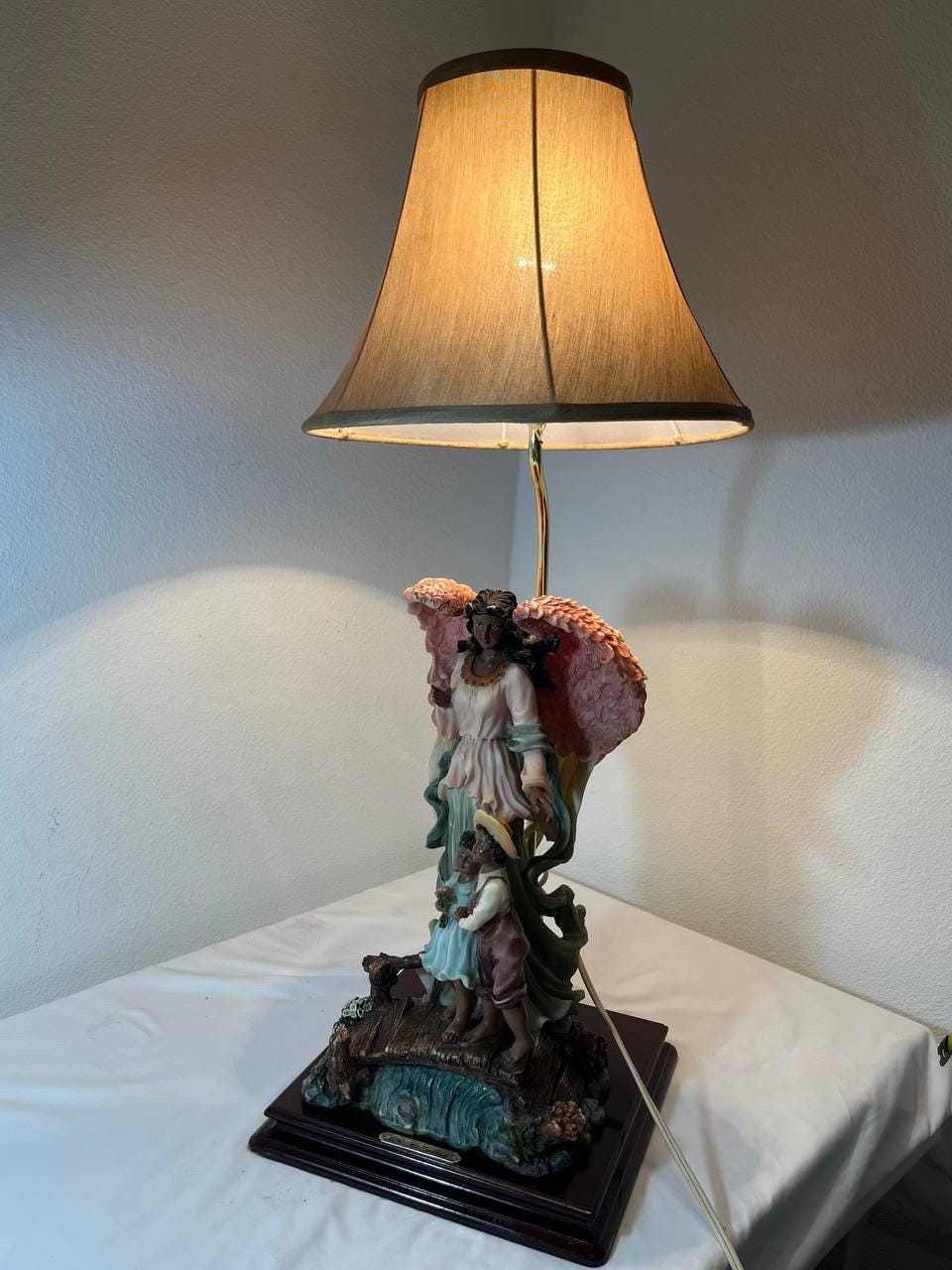OK Collection Guardian Angel With Children Lamp 30” - Etsy