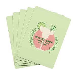 Margaritas et mariage Bachelorette Cartes à jouer | Marges avant le mariage ou jeu à boire pour la fiesta finale de l'enterrement de vie de jeune fille | Cartes personnalisées
