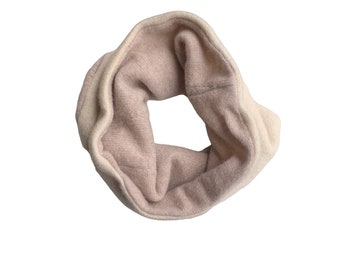 Eco Luxury | Mother's Day | Unique Gift | Neckwarmer | and Tag | Reversible Cashmere Scarf | Recycled Cashmere | Gift