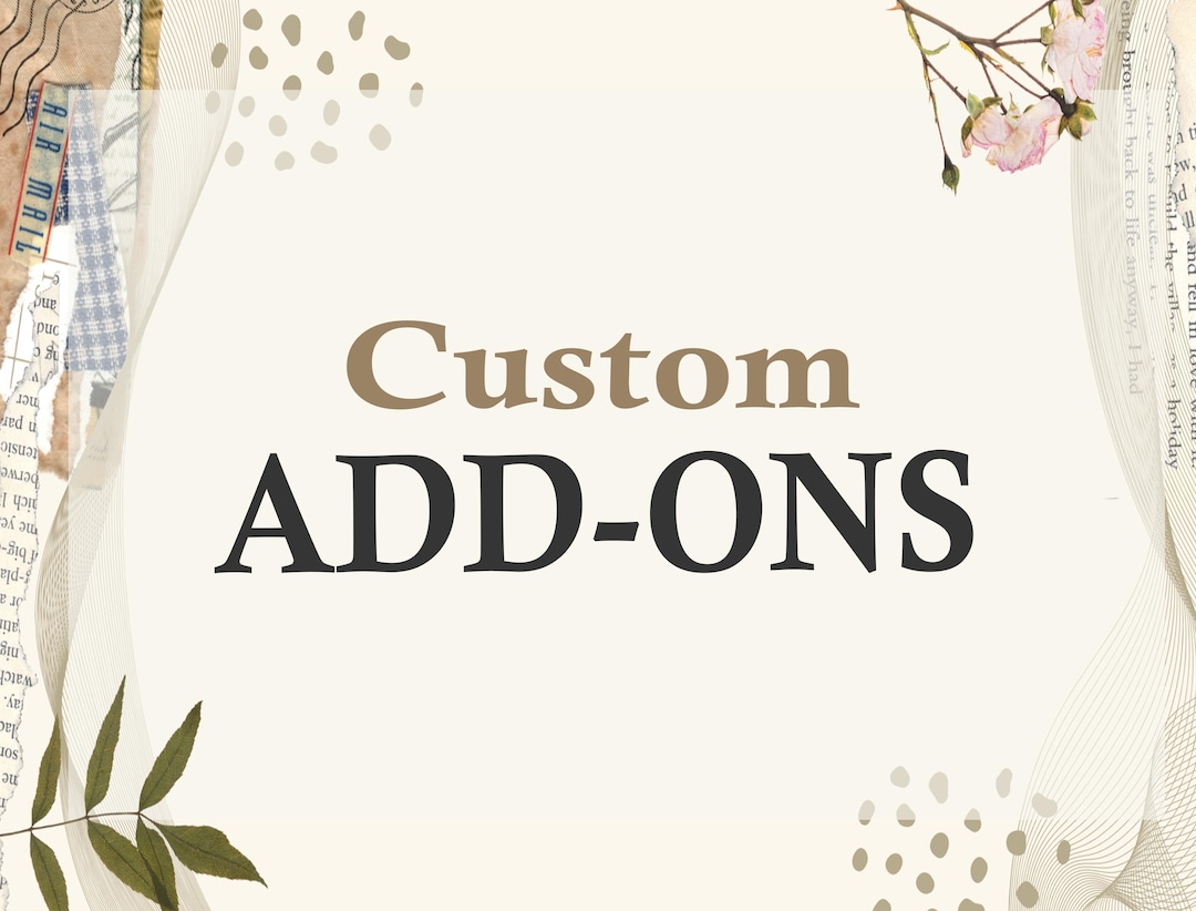 Custom Add-ons Listing for Custom Illustrations - Etsy