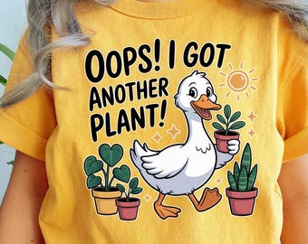 Duck Plant Lover PNG | Funny Gardening Illustration (Digital Download)