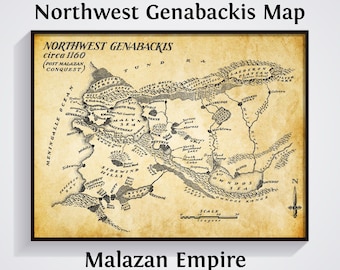 Malazan Empire Map Poster: Gärten des Mondes, Nordwesten der Genabackis