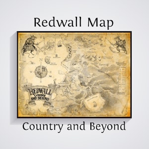 Poster della mappa dell&#39;abbazia di Redwall: stampa artistica della serie di libri fantasy