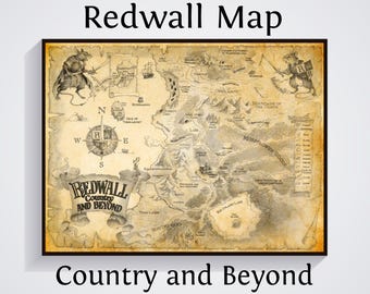 Póster del mapa de la Abadía de Redwall: Impresión artística de la serie de libros de fantasía